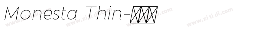 Monesta Thin字体转换